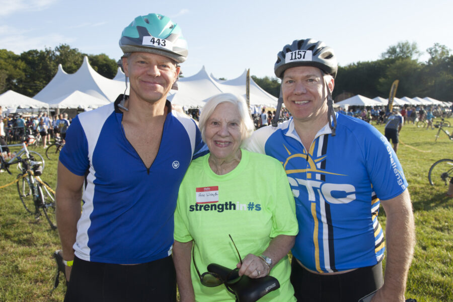 Members of The Susan Fund (www.thesusanfund.org), a charity that works with the CT Challenge, included (from left) David Lloyd, Ann Lloyd and Will Lloyd).