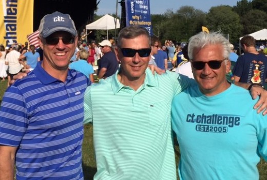 CT Challenge co-founder Jeff Keith (left) with friends Matt Vossler (center) and Paul Tortora.